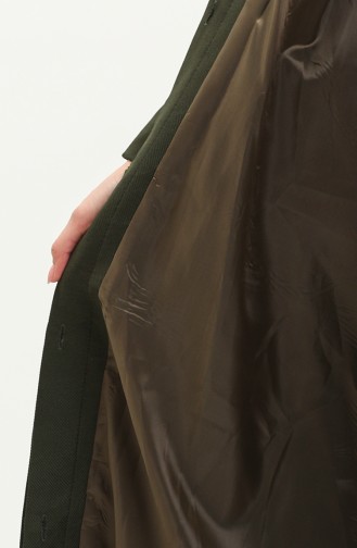 Große Größe Covercoat mit Kapuze 0461-01 Khaki 0461-01