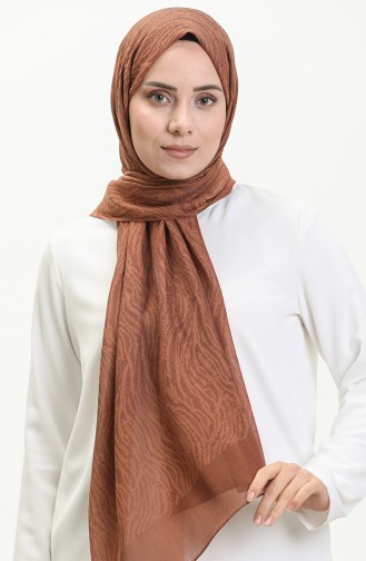 Zebra Desen Carmen Şal 70231-05 Taba