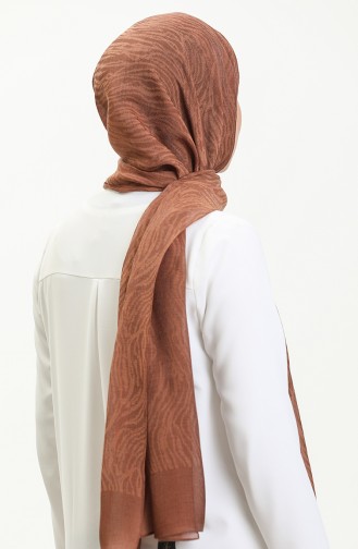 Zebra Desen Carmen Şal 70231-05 Taba