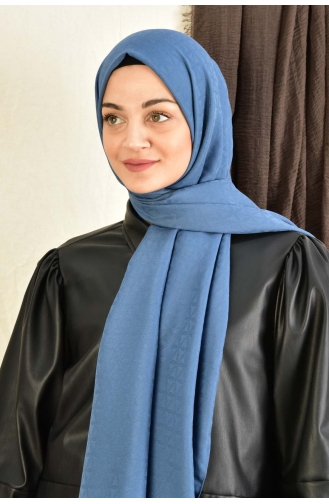 Colourway Yıldız Desen Şal 000052-15 İndigo