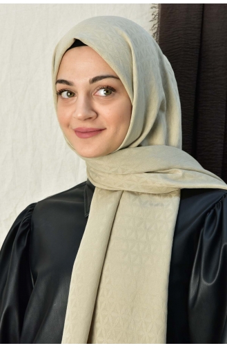 Colourway Yıldız Desen Şal 000052-09 Koyu Bej