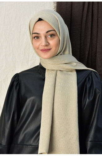 Colourway Yıldız Desen Şal 000052-09 Koyu Bej