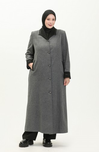 Plus Size Cachet Coat 0329-02 Gray 0329-02