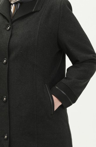 Manteau Cachet Boutonné Grande Taille 0329-03 Fumé 0329-03