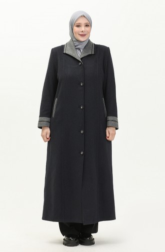 Plus Size Cachet Coat 0329-04 Navy Blue 0329-04