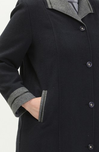 Plus Size Cachet Coat 0329-04 Navy Blue 0329-04