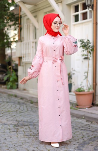 Rot Hijab Kleider 3017-03