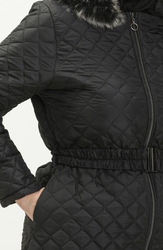 Plus Size Quilted Coat 5158-04 Black 5158-04