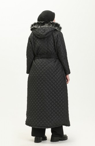 Plus Size Quilted Coat 5158-04 Black 5158-04