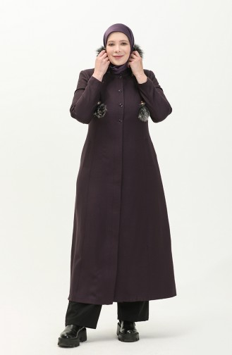 Pardessus à Capuche Grande Taille 0461-02 Plum 0461-02