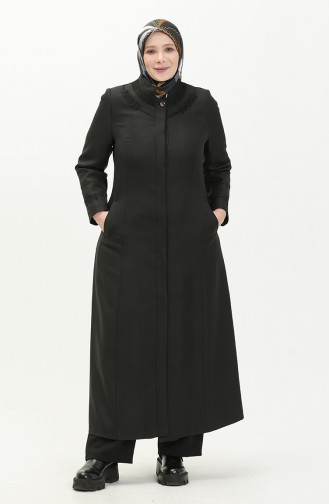 Plus Size Pocket Overcoat 0470-01 Black 0470-01