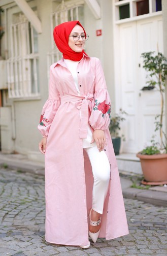 Rosa Hijab Kleider 3017-05