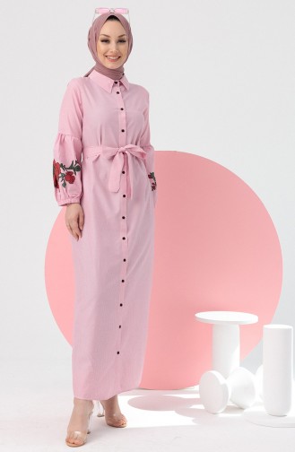 Zucker-Pink Hijab Kleider 3017-09