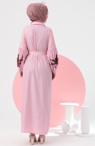 Zucker-Pink Hijab Kleider 3017-09
