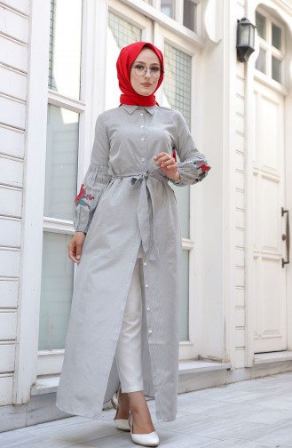 Schwarz Hijab Kleider 3017-06