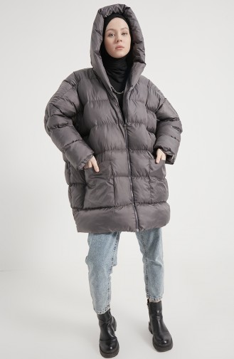 Hooded Puffer Coat 8001-03 Anthracite 8001-03