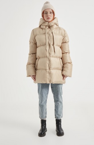 Puffer Coat 6051-04 Beige 6051-04