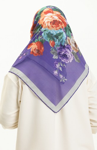Flore Eşarp 2024-16 Eflatun Turuncu