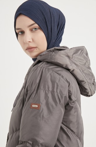 Manteau Matelassé Long 8002-02 Fumé 8002-02