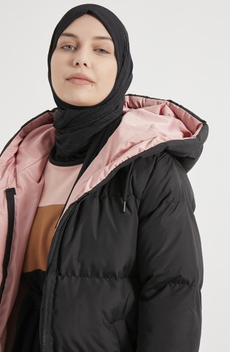 Hooded Puffer Coat 8007-02 Black Powder 8007-02