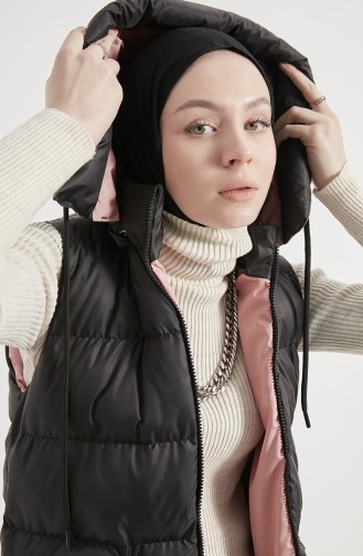 Long Puffer Vest 8005-05 Black Powder 8005-05