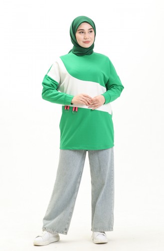 Sweat-shirt 55717-01 Vert Emeraude 55717-01