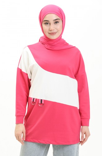 Sweatshirt mit zwei Fäden 55717-02 Fuchsia 55717-02