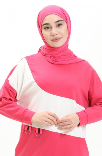 Sweatshirt mit zwei Fäden 55717-02 Fuchsia 55717-02