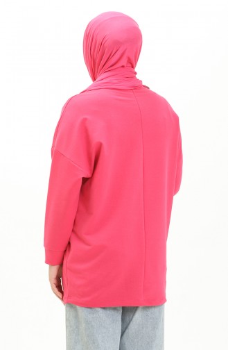 Sweatshirt mit zwei Fäden 55717-02 Fuchsia 55717-02