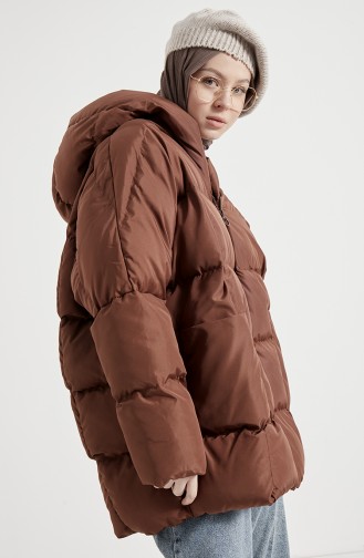 Oversize Puffer Coat 6054-03 Tan 6054-03