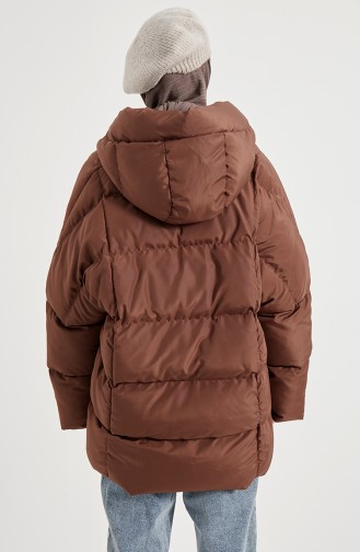 Oversize Puffer Coat 6054-03 Tan 6054-03