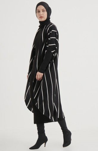 Triko Elbise Hırka İkili Takım 0001-02 Siyah