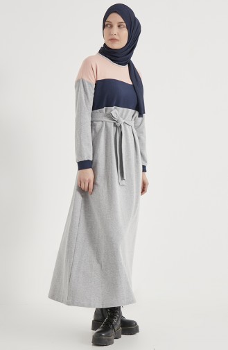 Garnish Kleid 1832-06 Gelblichrosa-Grau 1832-06