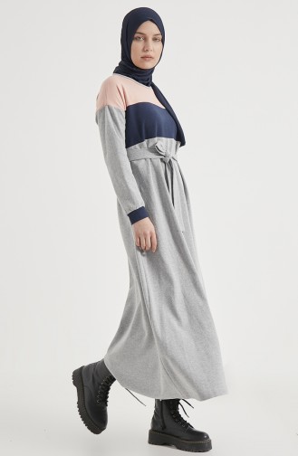 Garnish Kleid 1832-06 Gelblichrosa-Grau 1832-06