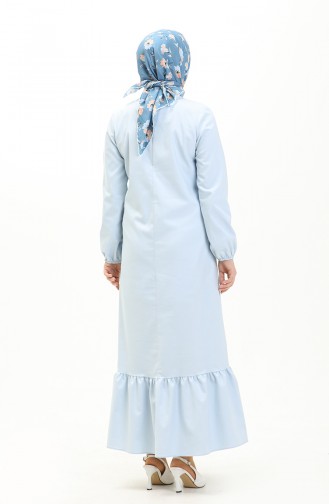 فستان مريلة  1544-03  أزرق بيبي 1544-03