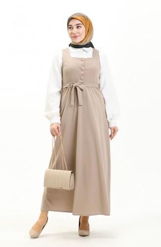 فستان بني مائل للرمادي 7130A-03