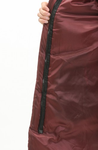 Hooded Puffer Vest 8009-05 Dark Claret Red 8009-05