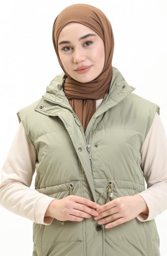 Beli Büzgülü Şişme Yelek 8012-02 Haki