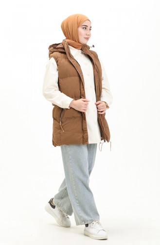 Tobacco Brown Gilet 8013-01