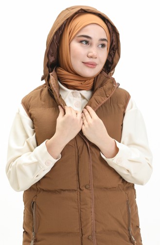 Tobacco Brown Gilet 8013-01