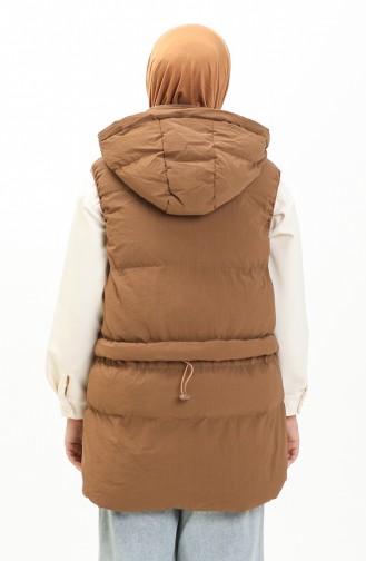 Gilet Matelassé à Capuche 8013-01 Tabac 8013-01