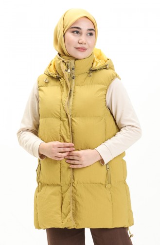 Hooded Puffer Vest 8013-03 Yellow 8013-03