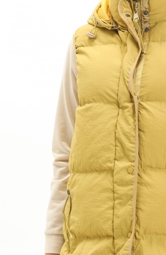 Hooded Puffer Vest 8013-03 Yellow 8013-03