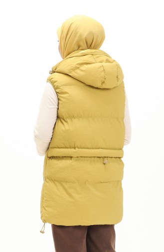 Hooded Puffer Vest 8013-03 Yellow 8013-03