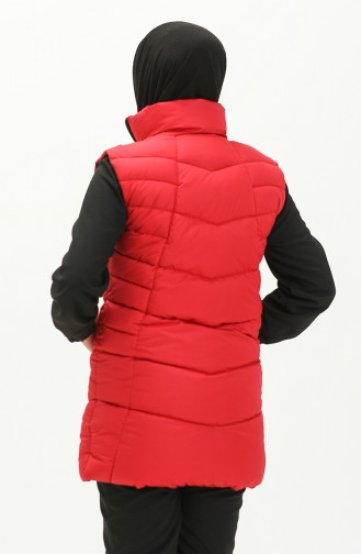 Gilet Matelassé à Glissière 9017-01 Rouge 9017-01