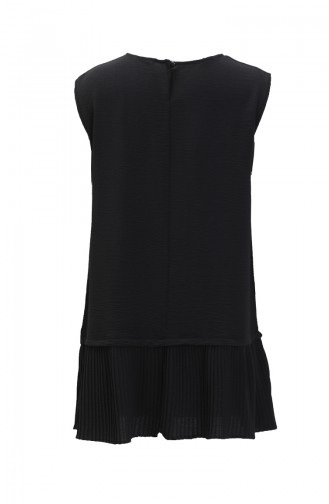 Sleeveless Pleated Lining 1002-01 Black 1002-01