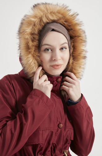 Claret Red Winter Coat 13811