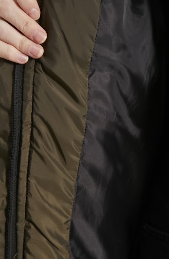 Pufferweste mit Kapuze 9010-02 Khaki 9010-02