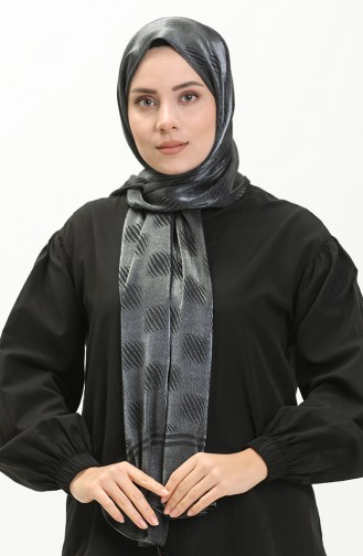 Kare desen Carmen Şal 70229-02 Füme