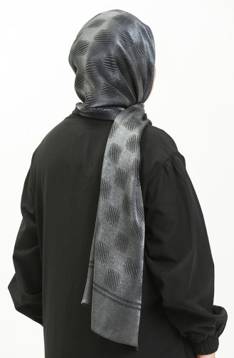 Kare desen Carmen Şal 70229-02 Füme